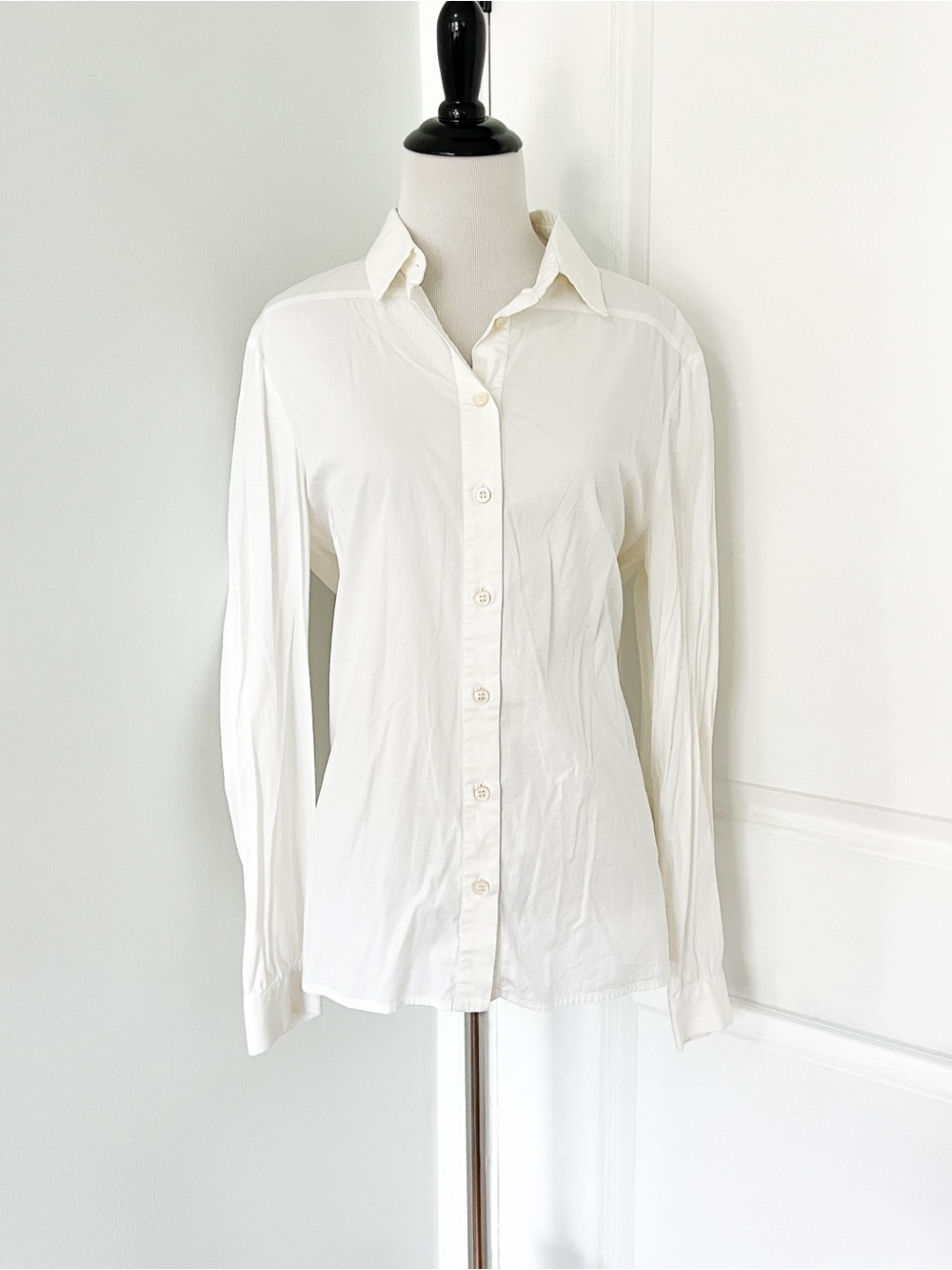 Anne Valerie Hash pour Cartier Women's White Button-Down Shirt